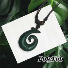 Load image into Gallery viewer, ADJUSTABLE RESIN FAUX JADE POLYNESIAN PENDANT
