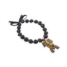 Load image into Gallery viewer, BLACK KUIKUI LEI WITH TURTLE PENDANT
